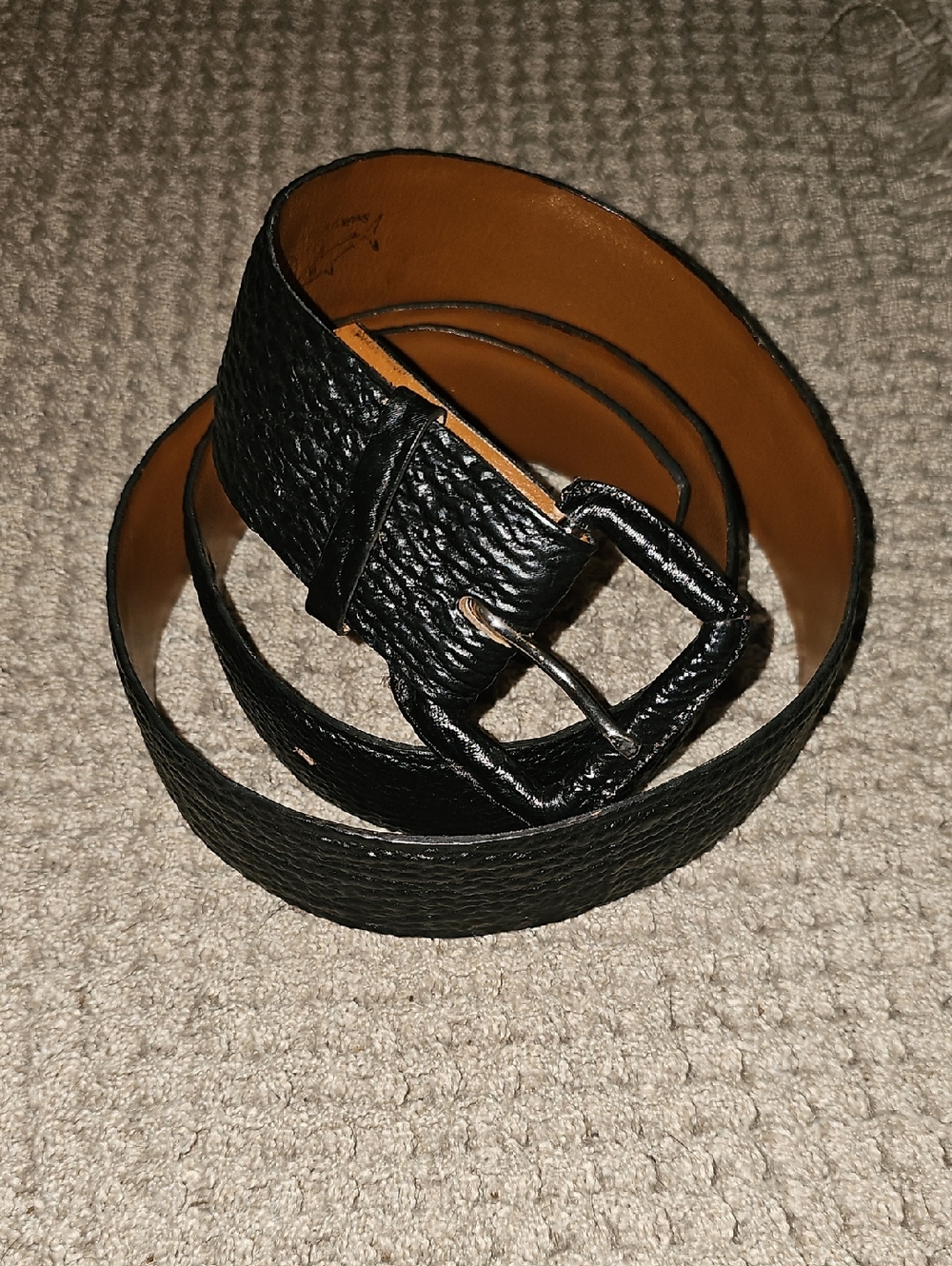 Shark Skin Black Belt with Buckle